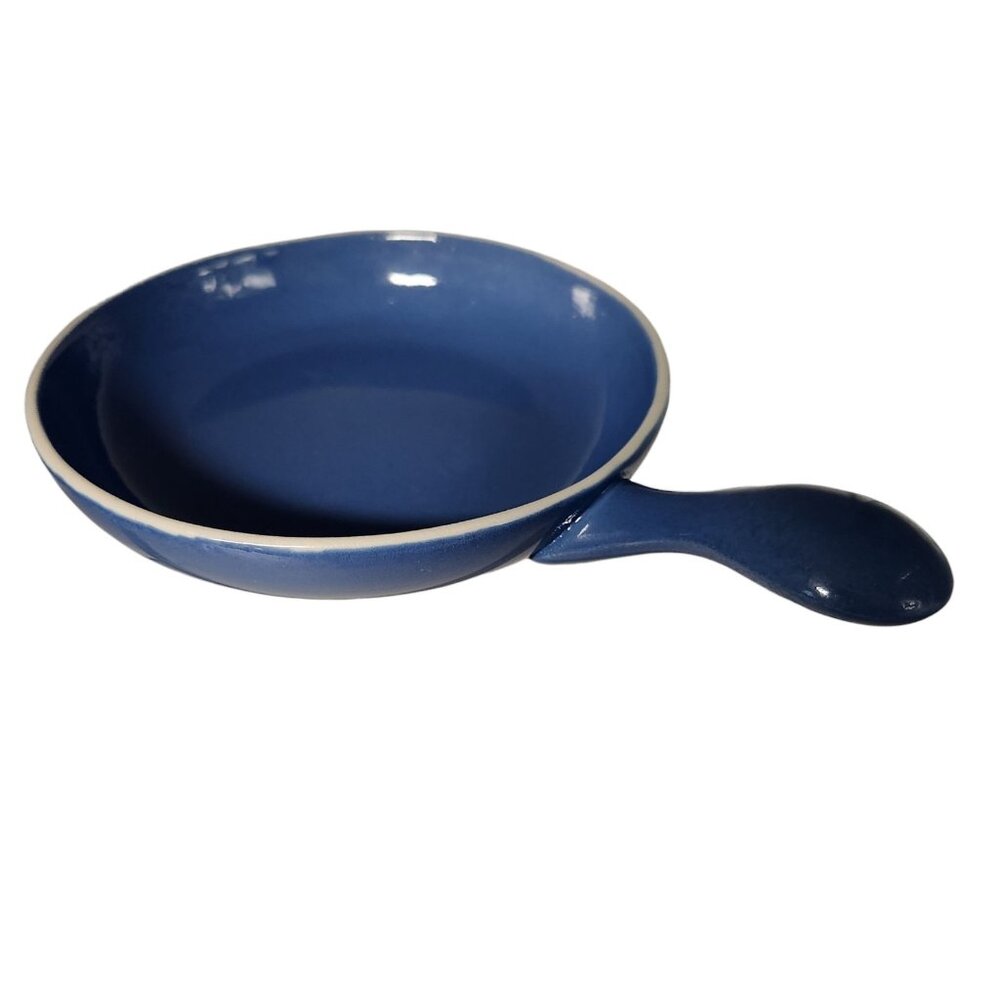 Vintage Gefyr Small Pan Blue Porcelain by Stig Lindberg Sweden Mid Century